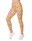 Udara Crossover Leggings in Electric Candy Klementina