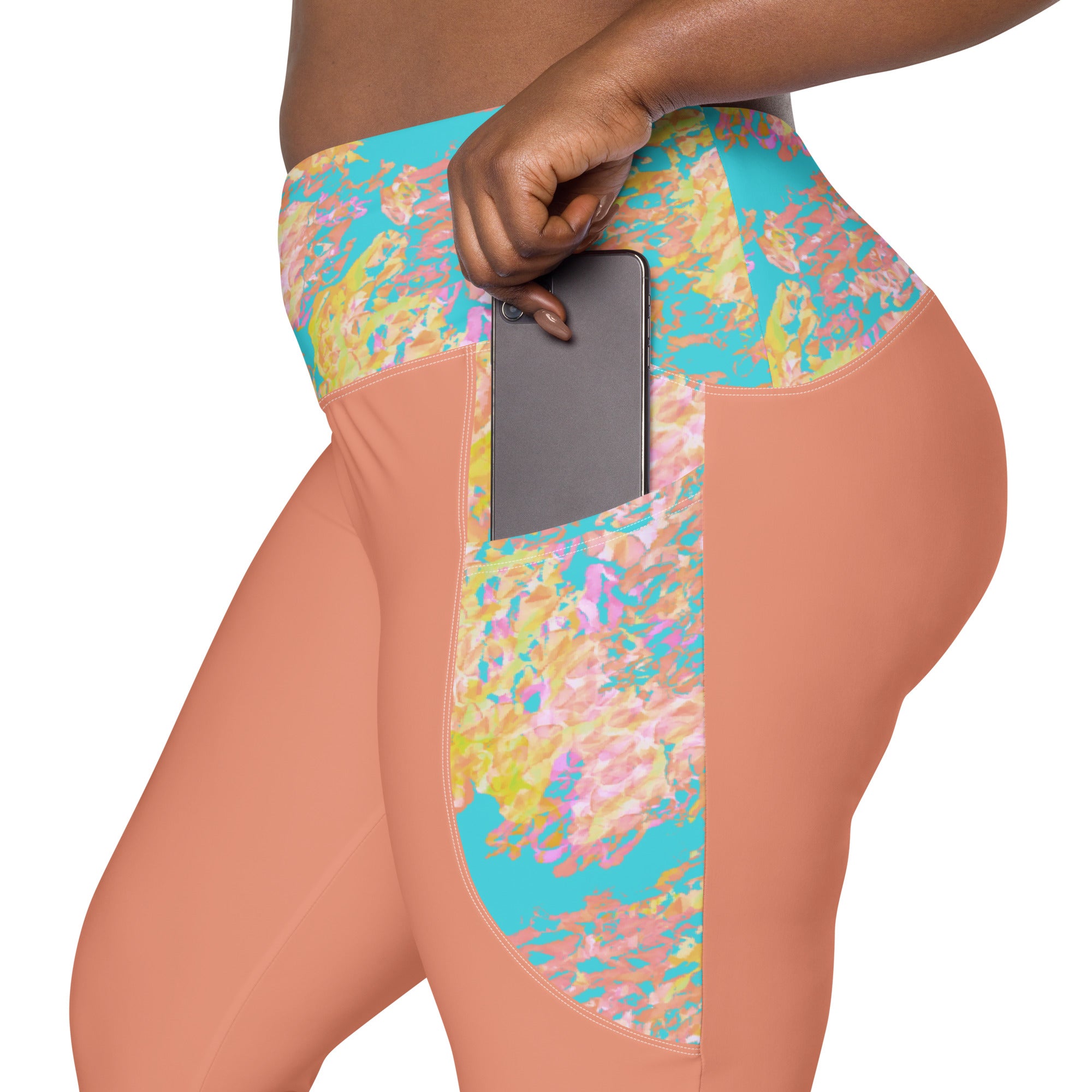 Liv Crossover Leggings with Spring Taffy Accents Klementina