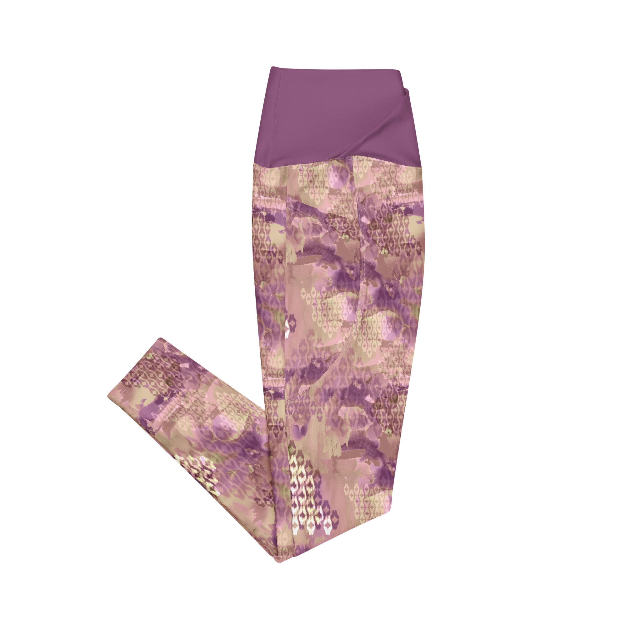 Phoebe Crossover Leggings in Mauve Klementina