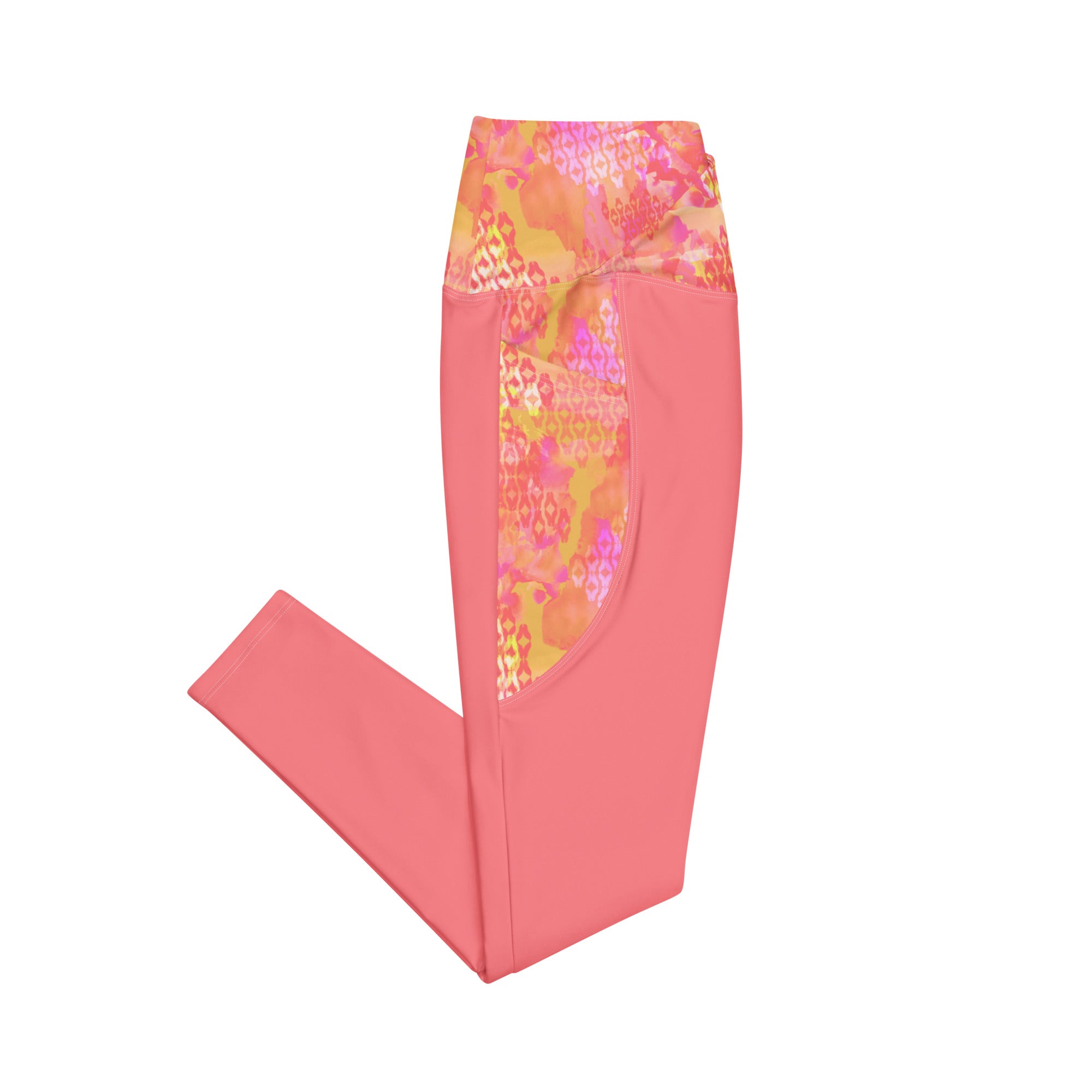 Phoebe Crossover Leggings with Pink Lemonade Accents Klementina