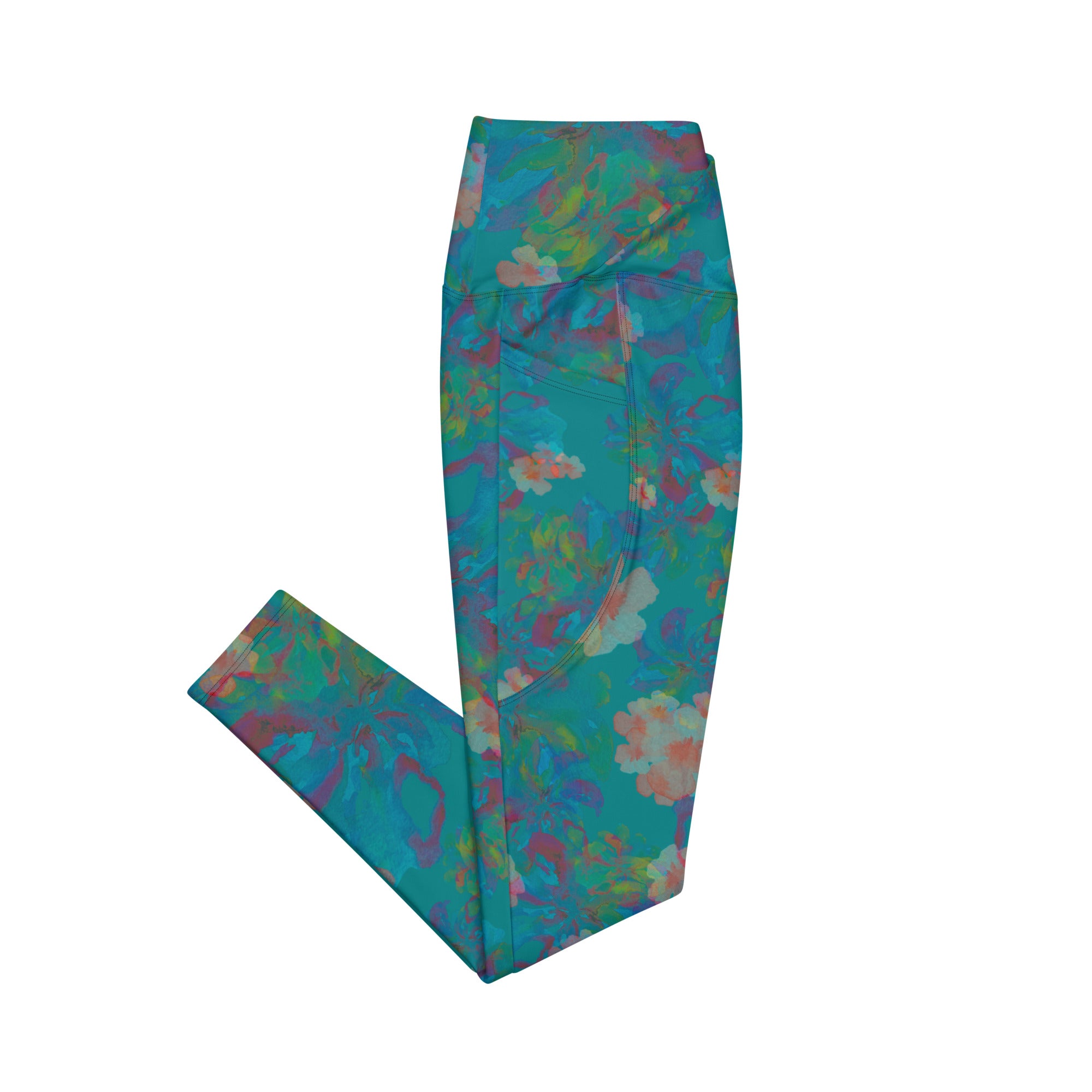 Izel Crossover Leggings in Deep Turquoise Klementina