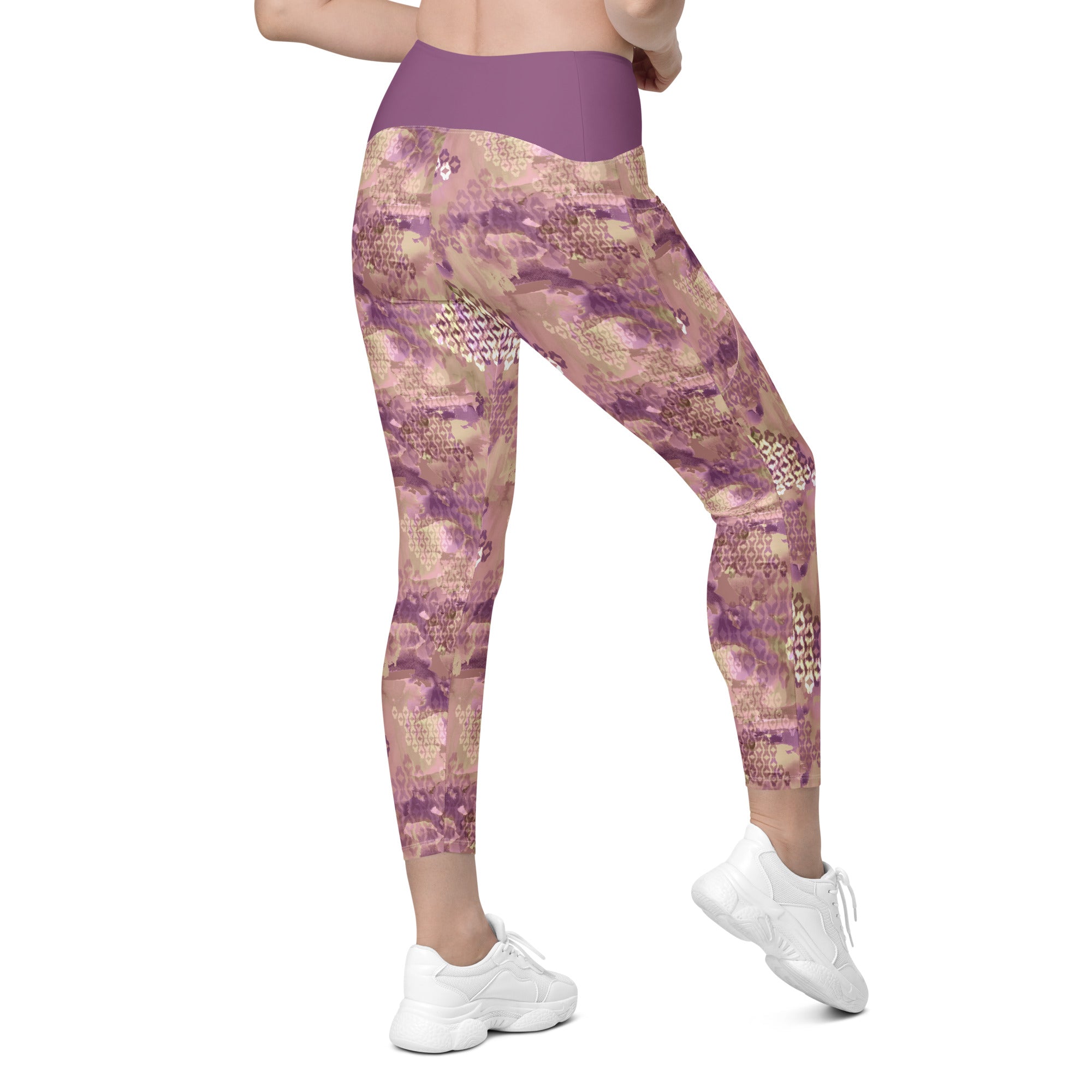 Phoebe Crossover Leggings in Mauve Klementina