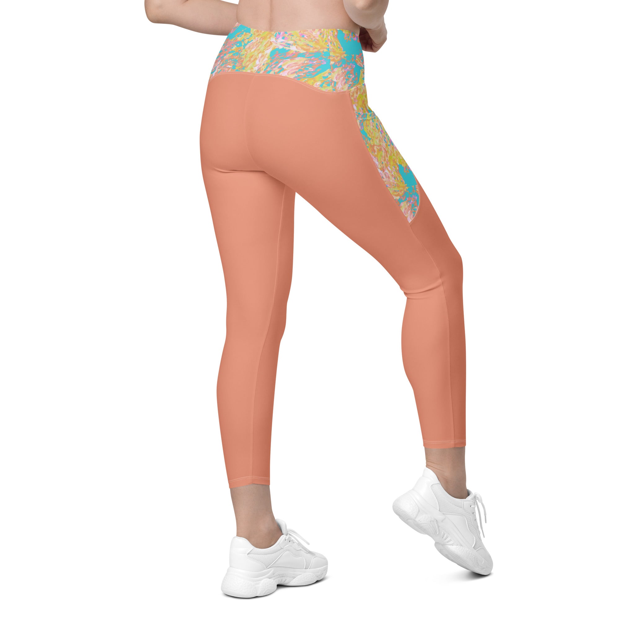 Liv Crossover Leggings with Spring Taffy Accents Klementina