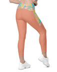 Liv Crossover Leggings with Spring Taffy Accents Klementina