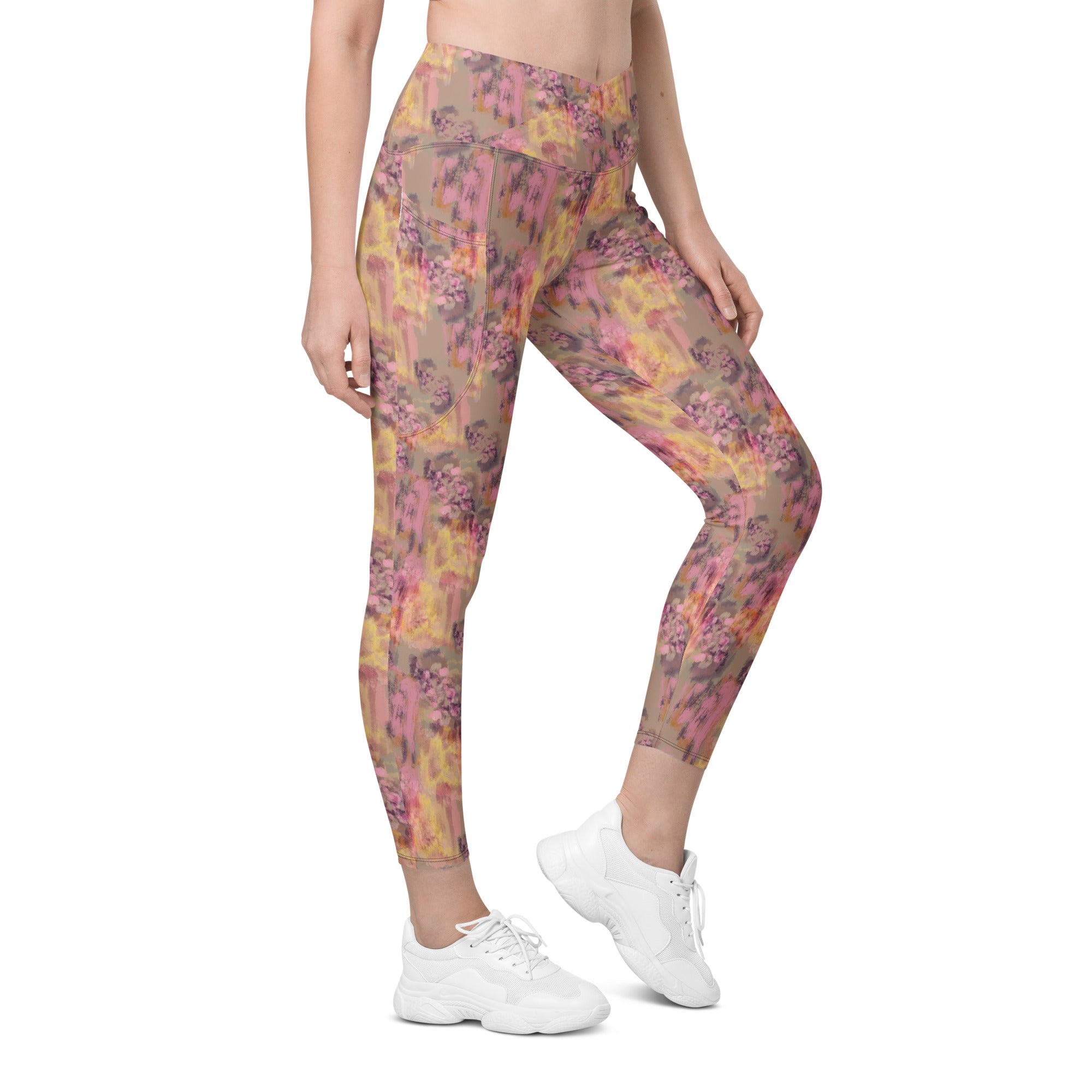 Mila Crossover Leggings in Rosewood Klementina