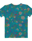 Izel Short-Sleeve Top in Deep Turquoise Klementina