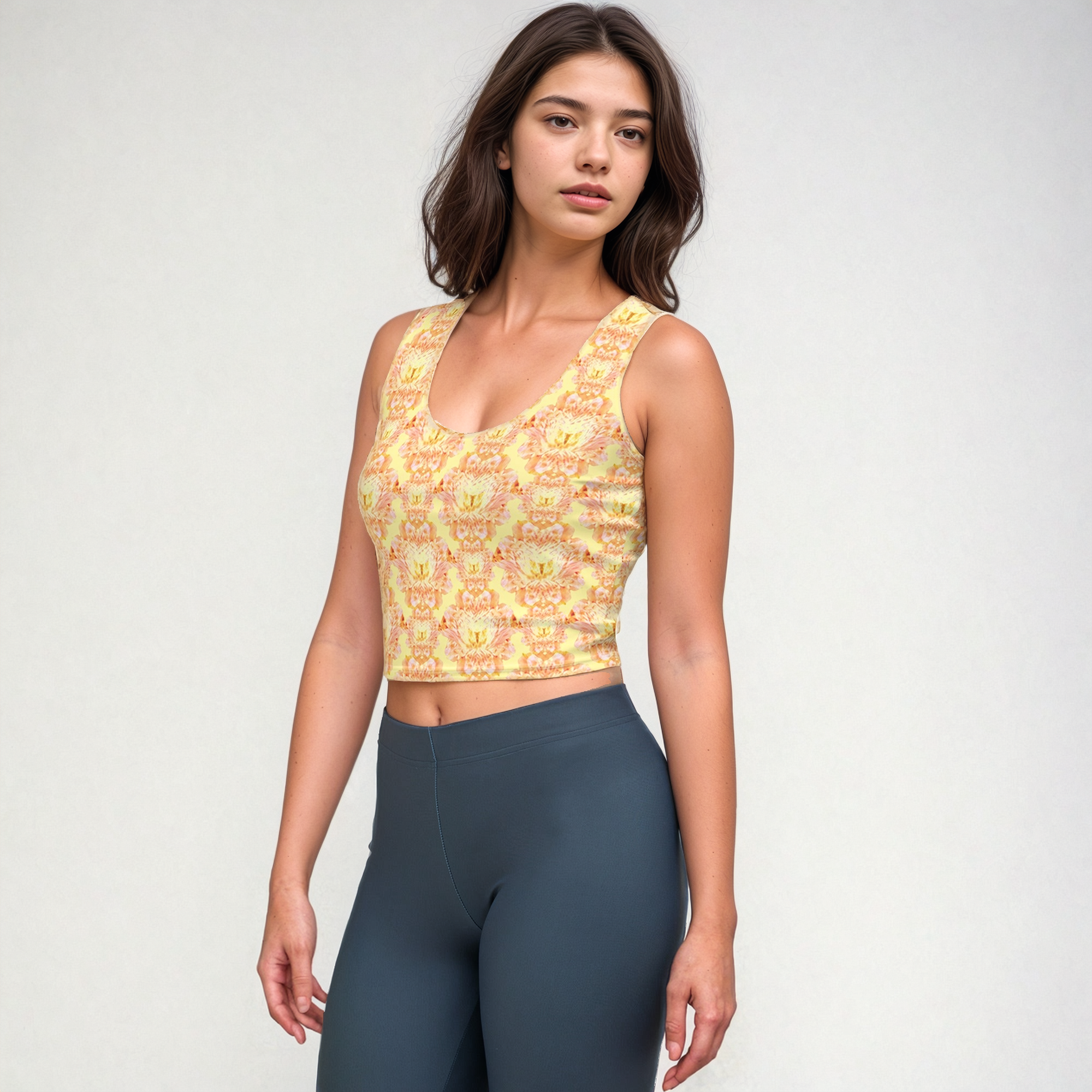 Molly Crop Tank Top in Buttercup Klementina