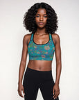 Izel Sports Bra in Deep Turquoise Klementina